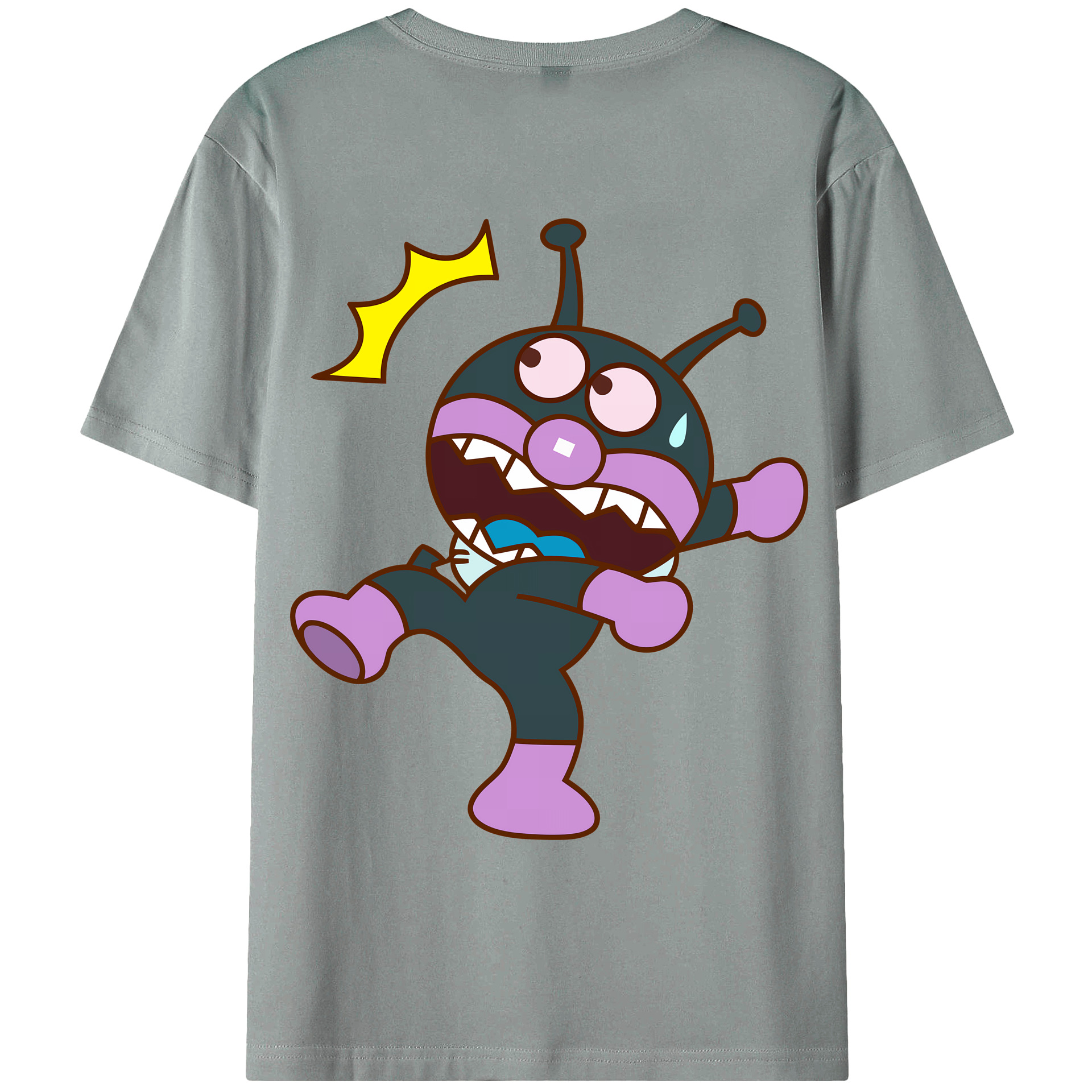 （画像用） アンパンマン Anpanman 綿100％ メンズ半袖Tシャツ（バックプリント） 通気性
